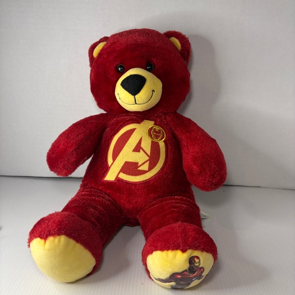 Build A Bear BAB  Marvel The Avengers Ironman Red and Yellow Bear 16" - Picture 1 of 11